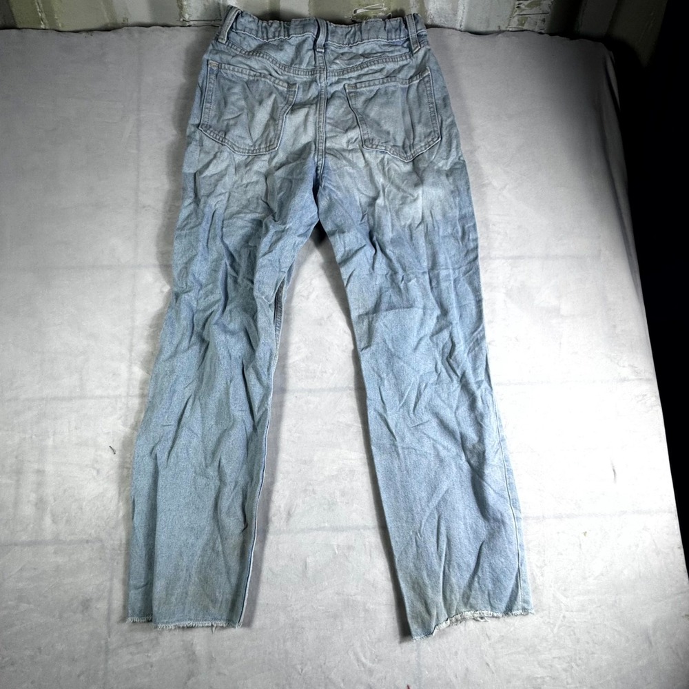 Old Navy High-Rise Slouchy Straight Built-In Tough Jeans Womens 16 Blue Denim